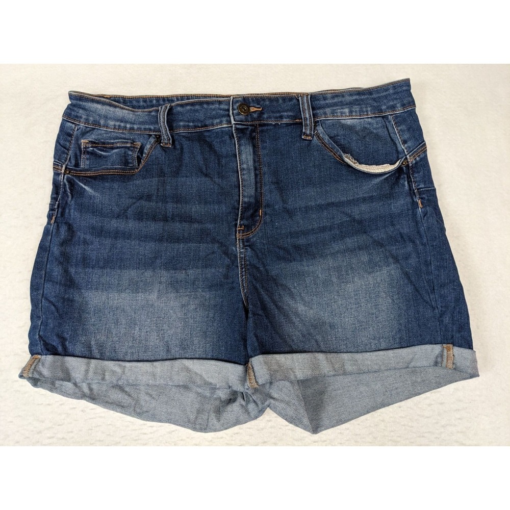 Wax Jean Womens 2XL Blue Denim Shorts